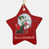 Ornement Étoile En Céramique Magie de Noël (Gauche)