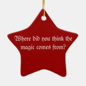 Ornement Étoile En Céramique Magie de Noël (Dos)