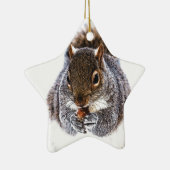 Ornement Étoile En Céramique Manger l'écureuil (Droite)