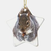 Ornement Étoile En Céramique Manger l'écureuil (Gauche)