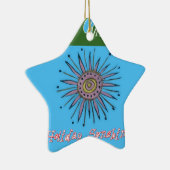 Ornement Étoile En Céramique Merry Christmas Holiday Sunshine Collection (Droite)
