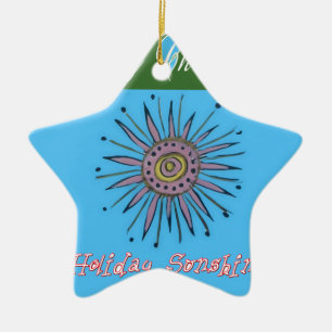 Ornement Étoile En Céramique Merry Christmas Holiday Sunshine Collection