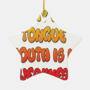 Ornement Étoile En Céramique Mighty Tongue