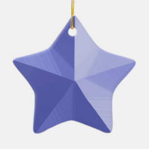 Ornement Étoile En Céramique Modèle personnalisable de l'ornement de Noël Blue