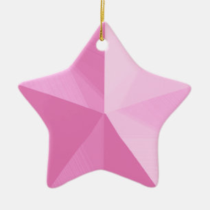 Ornement Étoile En Céramique Modèle personnalisable de l'ornement de Noël Rose