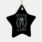 Ornement Étoile En Céramique Molon Labe Grunge Armure spartiate (Droite)