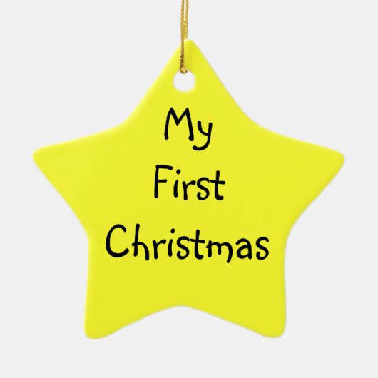 Ornement Étoile En Céramique Mon premier Noël (Devant)