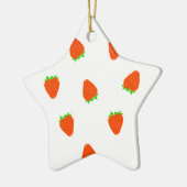 Ornement Étoile En Céramique motif à fraise (Gauche)