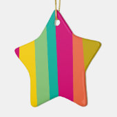 Ornement Étoile En Céramique motif coloré (Gauche)