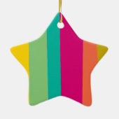 Ornement Étoile En Céramique motif coloré (Dos)