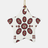 Ornement Étoile En Céramique Motif de fleurs Mandala (Droite)
