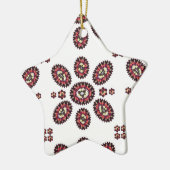 Ornement Étoile En Céramique Motif de fleurs Mandala (Gauche)