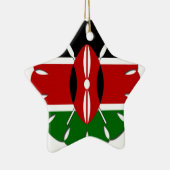 Ornement Étoile En Céramique Motif kenyan rond : un symbole national (Droite)