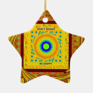 Ornement Étoile En Céramique Mystic African Eye Wall Art : A Cyan Regard