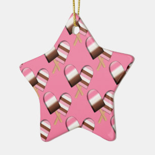 Ornement Étoile En Céramique Neapolitan Ice Cream Bars 01-STAR ORNAMENT