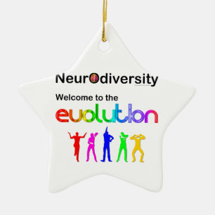 Ornement Étoile En Céramique Neurodiversity Welcome
