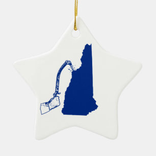 Ornement Étoile En Céramique New Hampshire Ice Climbing