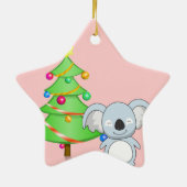 Ornement Étoile En Céramique Noël de koala (Dos)