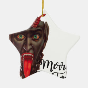 Ornement Étoile En Céramique noël du krampus