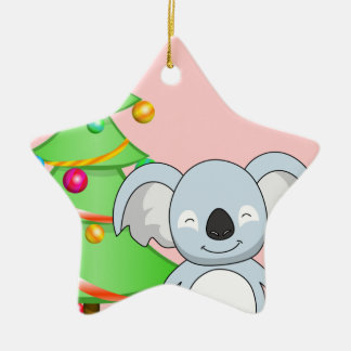 Ornement Étoile En Céramique Noël koala