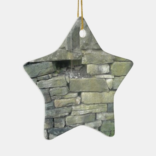 Ornement Étoile En Céramique Old Wall, Stone, Bricks (Droite)
