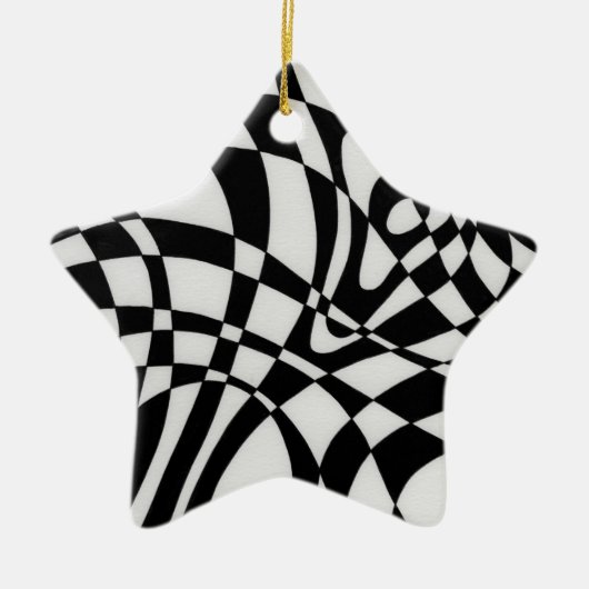 Ornement Étoile En Céramique Optique #1a par Michael Moffa (Devant)