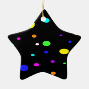 Ornement Étoile En Céramique Orbes colorées