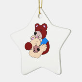 Ornement Étoile En Céramique Ours Croustillants (Gauche)