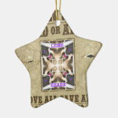 Ornement Étoile En Céramique Paix Recherchée (Gauche)