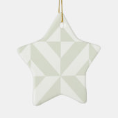 Ornement Étoile En Céramique Pale Gray Geometric Deco Cube Pattern (Droite)
