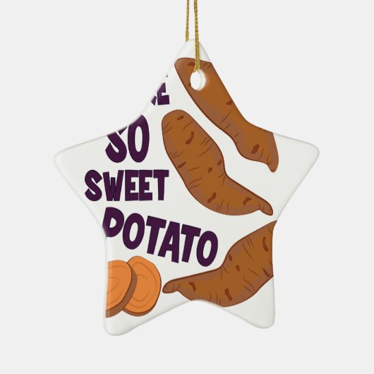 Ornement Étoile En Céramique Patate douce tellement (Droite)