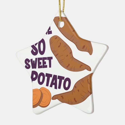 Ornement Étoile En Céramique Patate douce tellement (Gauche)