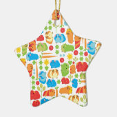 Ornement Étoile En Céramique Patch de cochon de Guinée (Gauche)