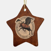 Ornement Étoile En Céramique Patch Flying Moose Aviation (Gauche)