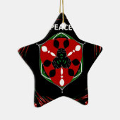 Ornement Étoile En Céramique "Peace : with Shield Emblem" (Droite)
