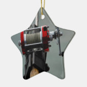 Ornement Étoile En Céramique Pêche terminée (Gauche)