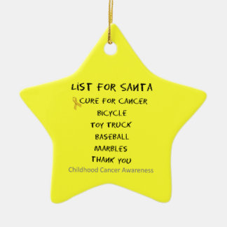 Ornement Étoile En Céramique Père Noël Liste des garçons pour la sensibilisatio
