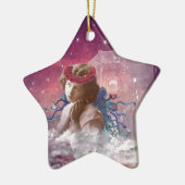 Ornement Étoile En Céramique Petit ange de prière (Gauche)