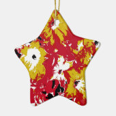 ORNEMENT ÉTOILE EN CÉRAMIQUE PETUNIAS (Gauche)