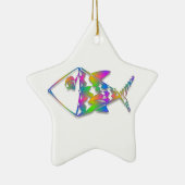 Ornement Étoile En Céramique Poisson Abstrait (Droite)
