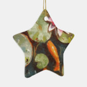 Ornement Étoile En Céramique Poisson D'Or Koi Pond Water Lys (Droite)
