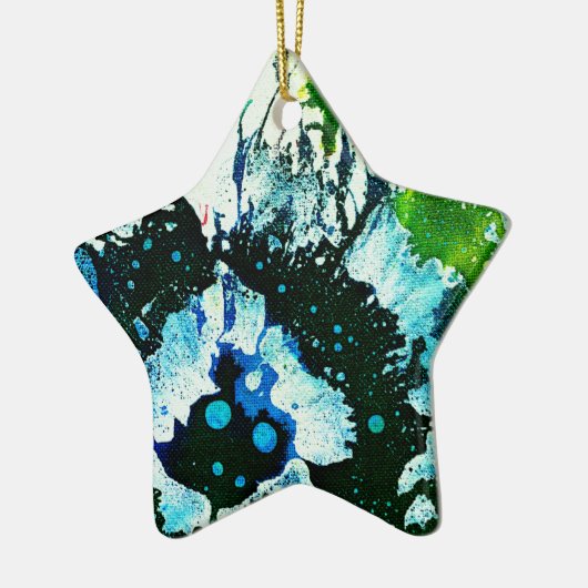 Ornement Étoile En Céramique Polychromoptique #2C par Michael Moffa (Gauche)