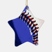 Ornement Étoile En Céramique Pop Art Baseball (Droite)