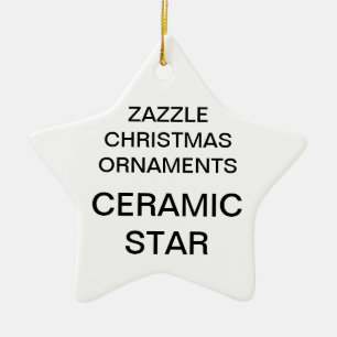 Ornement Étoile En Céramique Porcelaine personnalisée Star Arbre de Noël Orneme