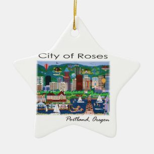 Ornement Étoile En Céramique Portland~ La ville des Roses