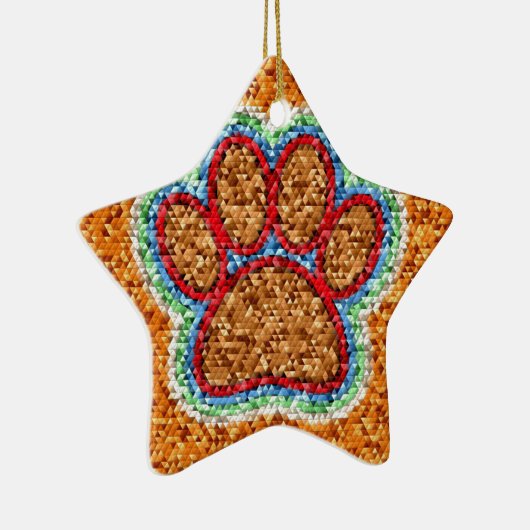 Ornement Étoile En Céramique Pot de chien basse (Droite)