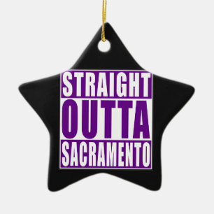 Ornement Étoile En Céramique Pourpre droit d'Outta Sacramento