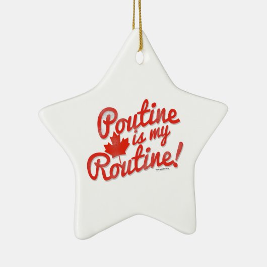 Ornement Étoile En Céramique Poutine qui est ma routine (Droite)
