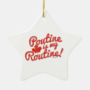 Ornement Étoile En Céramique Poutine qui est ma routine