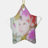 Ornement Étoile En Céramique Première fée de Noël de Babys (Gauche)
